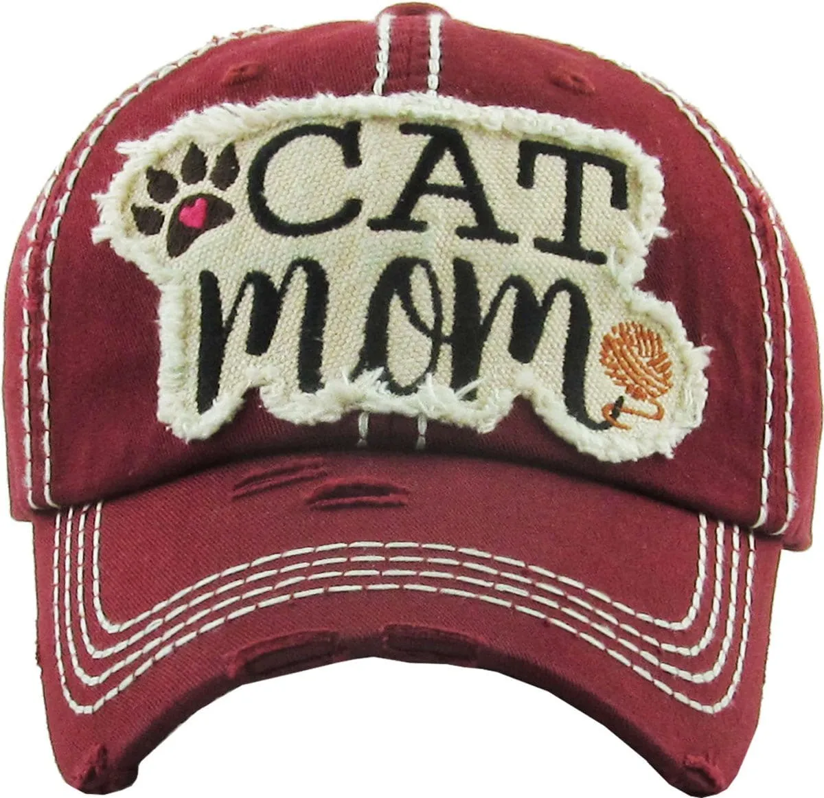 KBV1260 "Cat Mom" Vintage Wash Cap