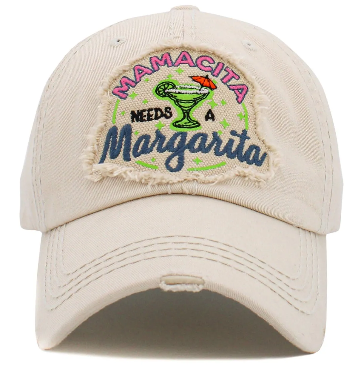 KBV1489 'Mamacita Needs a Margarita' Washed Vintage Ballcap