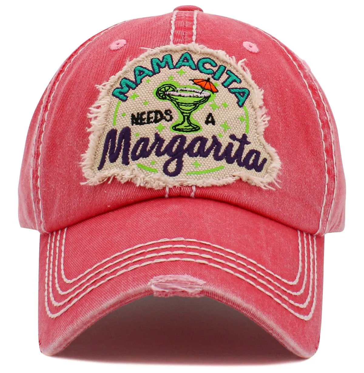 KBV1489 'Mamacita Needs a Margarita' Washed Vintage Ballcap