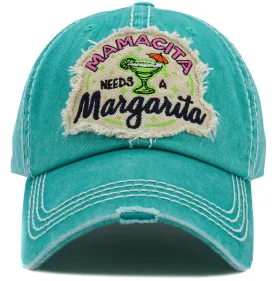 KBV1489 'Mamacita Needs a Margarita' Washed Vintage Ballcap