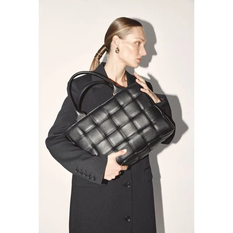 Margot XL Woven Tote | Black