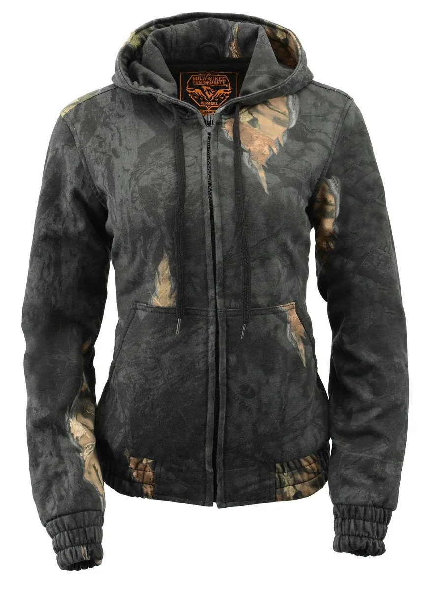 Milwaukee Leather MPL2779 Women's Mossy Oak Eclipse Zipper Front Hoodie