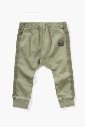 Munster Kids Ed Baby Pants - Washed Army (Size 12M left)