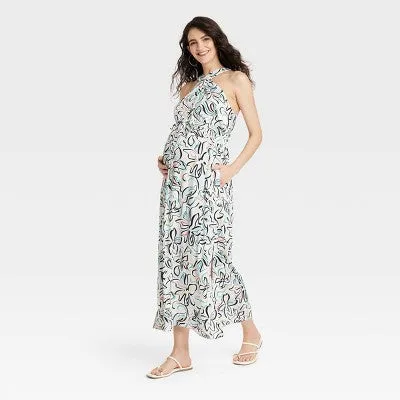 New - Short Sleeve Maxi Maternity Dress - Isabel Maternity by Ingrid & Isabel L