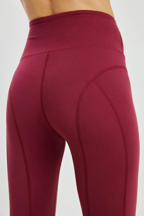 Night Rider High Leggings in Dark Cherry