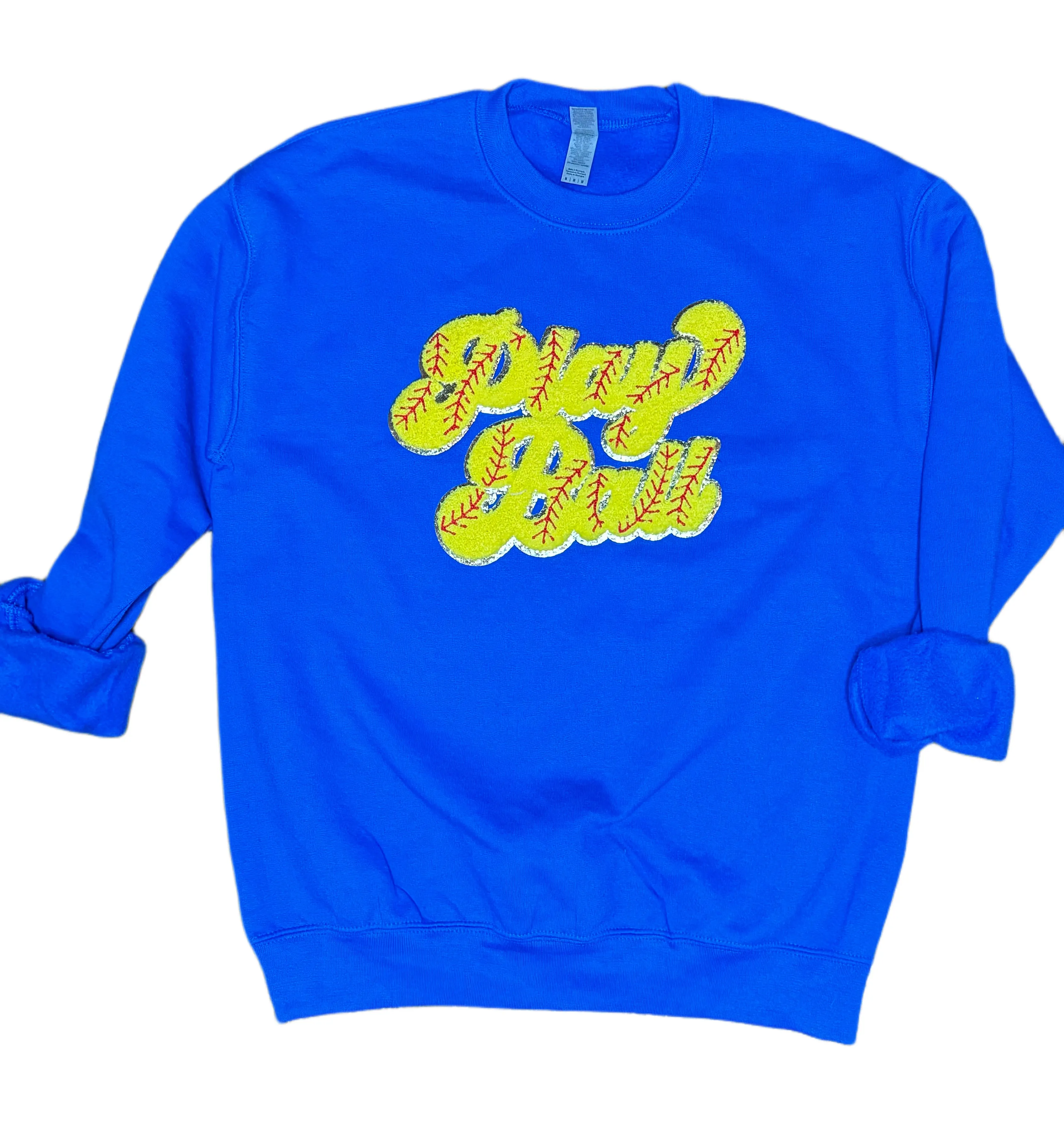 Play Ball Softball Patch Sweatshirts