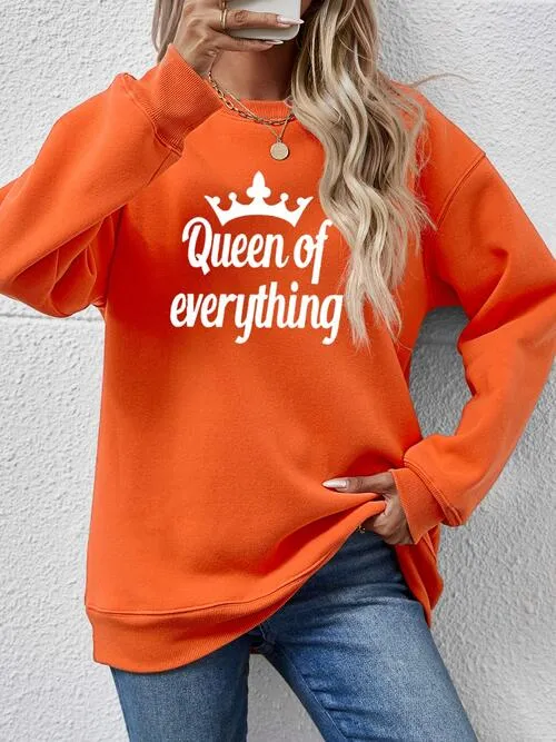 QUEEN OF EVERYTHING Round Neck Sweatshirt