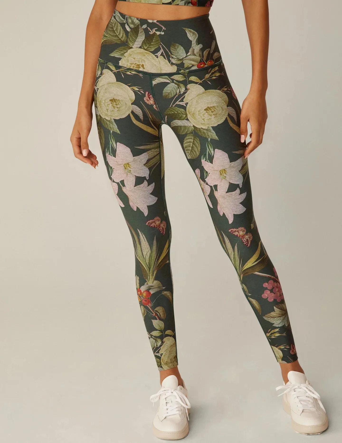 Softmark Caught in the Midi High Waisted Legging - Botanical Garden