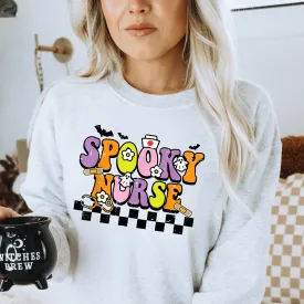 Spooky Nurse | Halloween Nurse crewneck sweatshirt