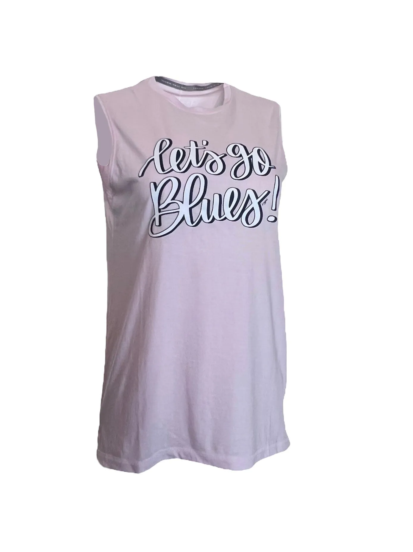 ST. LOUIS BLUES EMILY STAHL YOGA TANK - WHITE SCRIPT