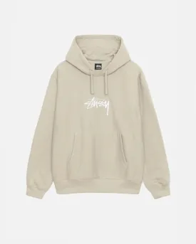 STOCK LOGO APPLIQUE HOODIE / STUSSY / KHAKI