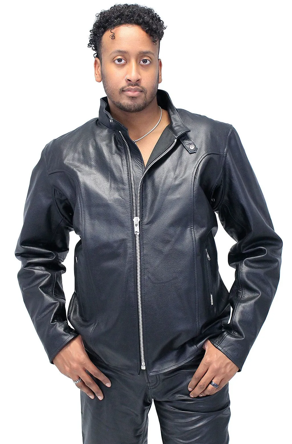 TALL SIZE - Iron Racing Leather Jacket #M570ZT