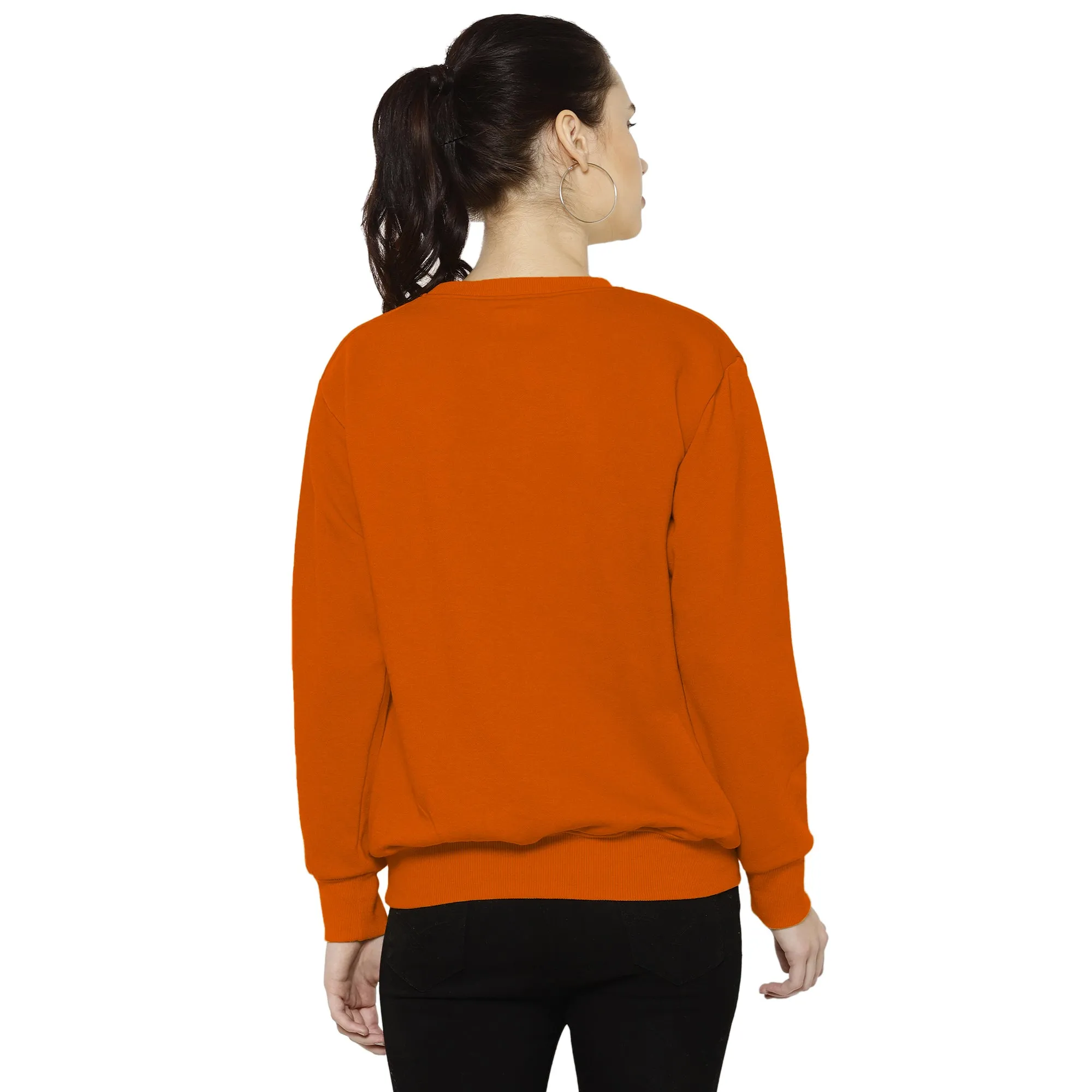 Vimal Jonney Fleece Round Neck Sweatshirt for Women