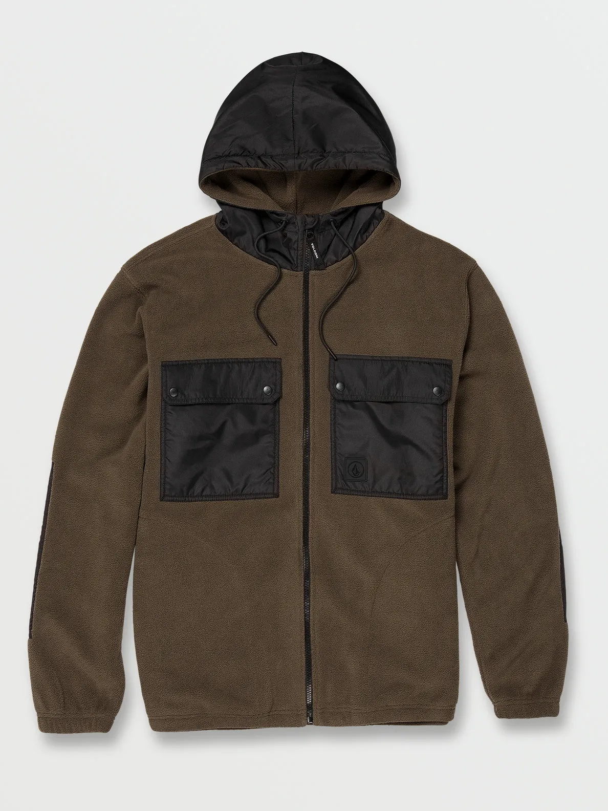 Volcom Yzzolater Lined Zip Hoodie - Dark Olive