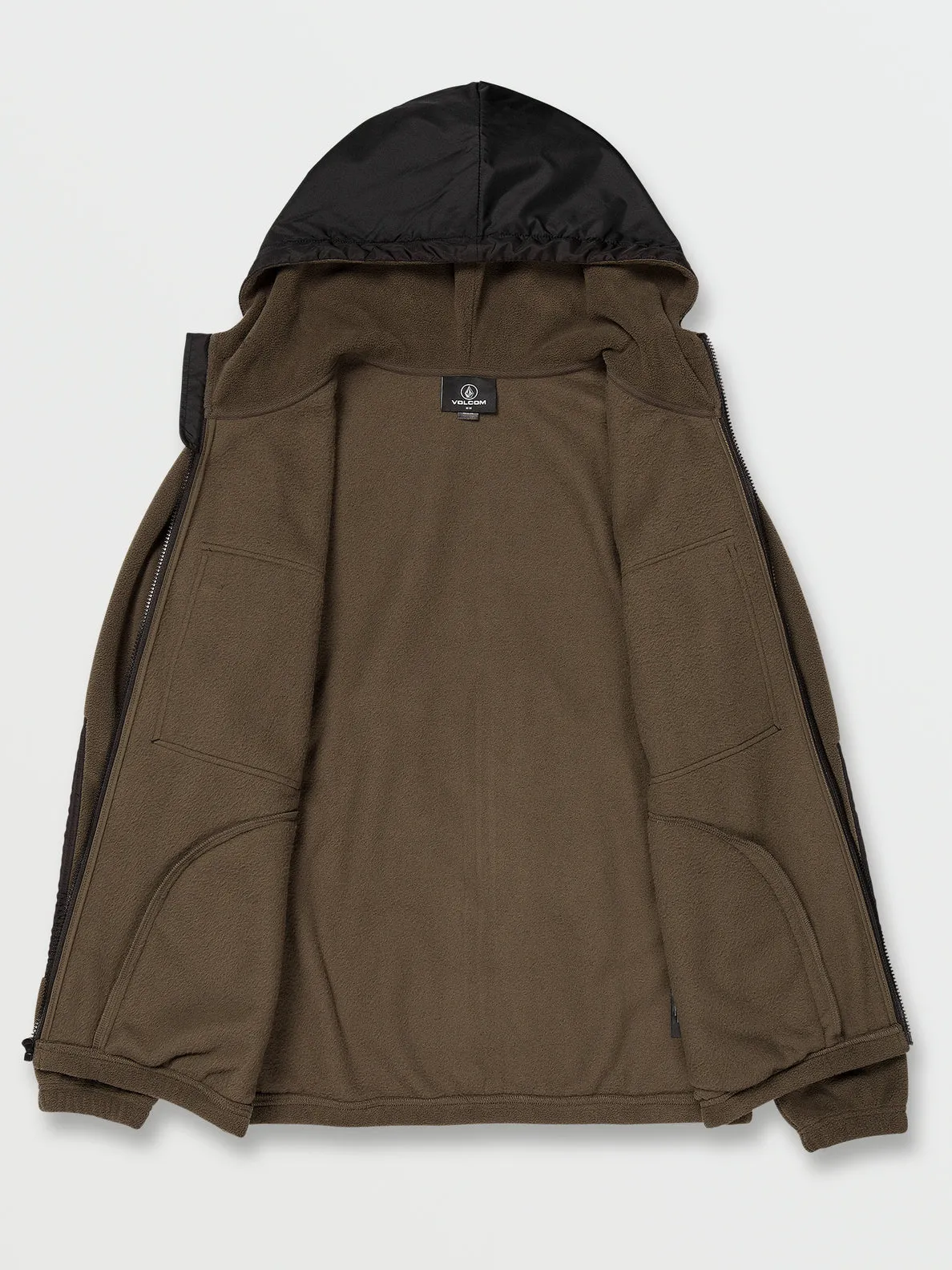 Volcom Yzzolater Lined Zip Hoodie - Dark Olive