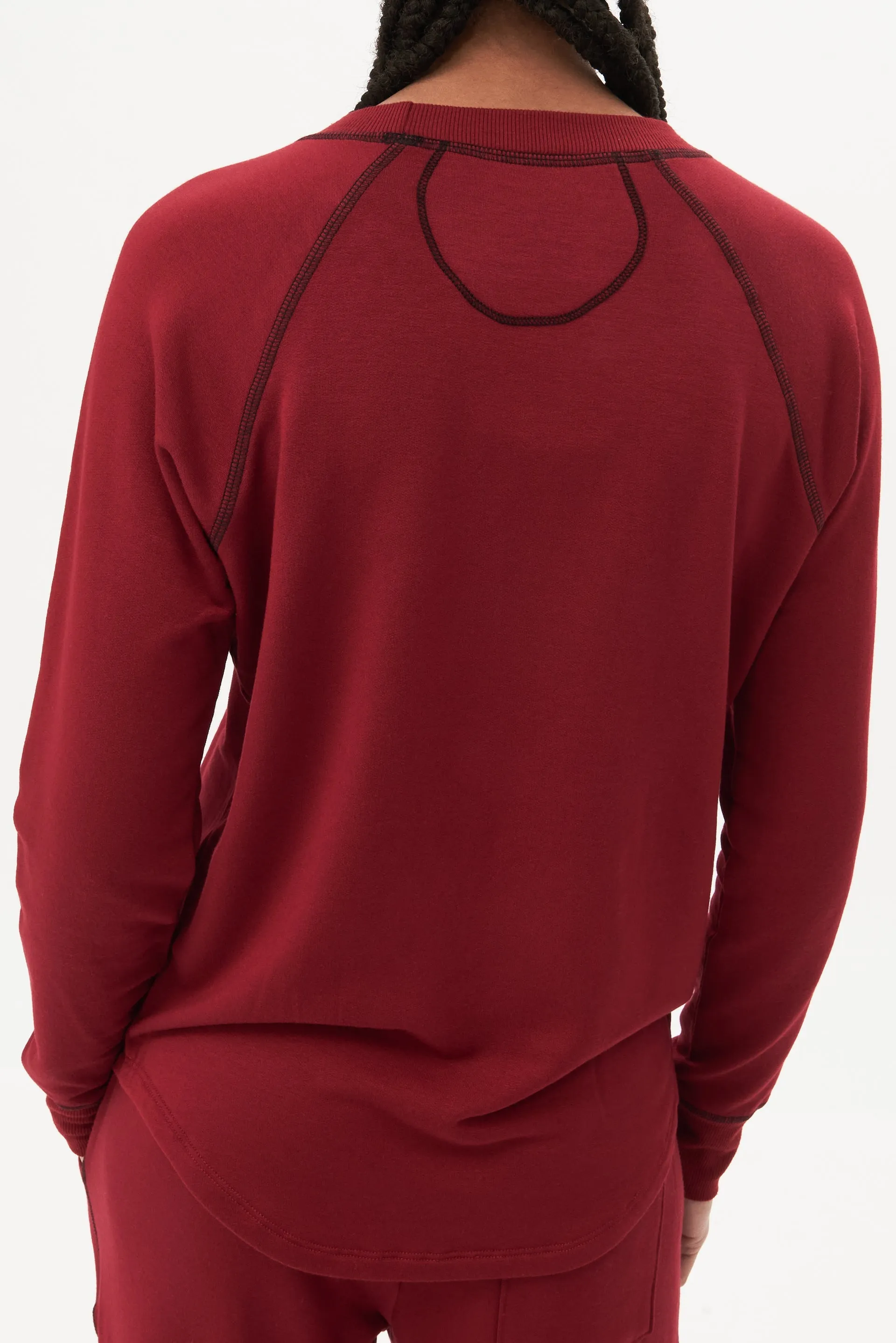 Warm Up Fleece Sweatshirt, Blood Red