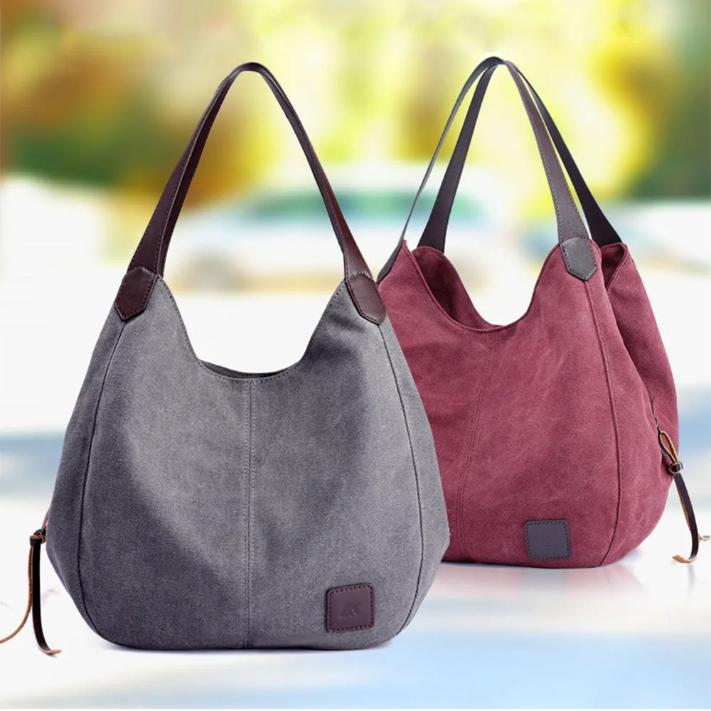 Women's Canvas Handbags Vintage High Quality