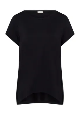 Yoga Flowy Round Neck Top | Black Beauty 78795-2199