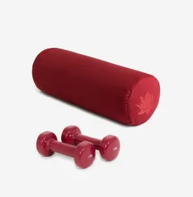 Yoga Studio Bolster & 1KG Dumbbell Kit